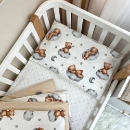 Set lenjerie de schimb pentru patut bebe 3 piese Teddy bej (4)